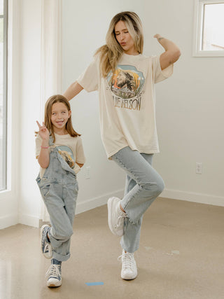 Willie Nelson In The Sky Off White Thrifted Graphic Tee