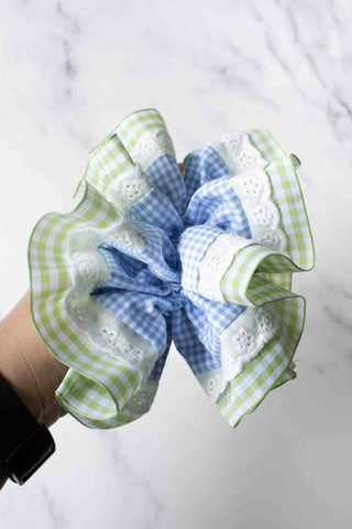 Checkered Mix Hair Scrunchie