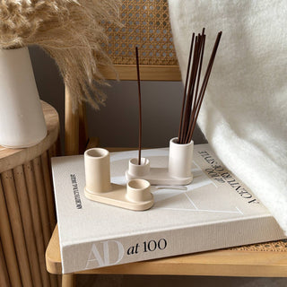 Round Incense Stick Holder Set | Minimalist Incense Burner