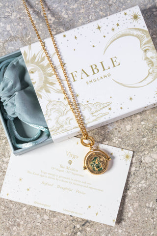 Virgo Zodiac Spinner Necklace