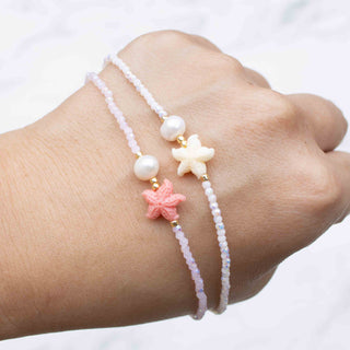 Starfish & Pearl Beaded Necklace