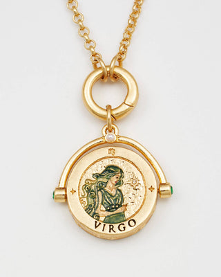 Virgo Zodiac Spinner Necklace