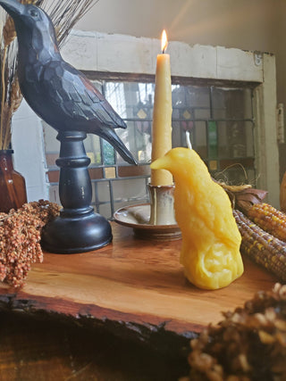 Crow Beeswax Candle