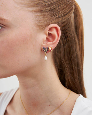 Jasmine Moon Butterfly Pearl Earrings