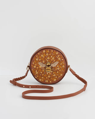 Bumble Bee Tan Circle Purse