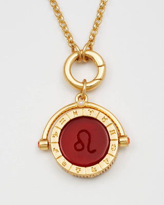 Leo Zodiac Spinner Necklace