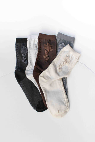 Rose Cotton Blend Socks