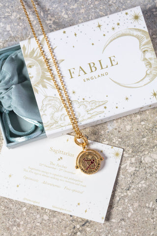 Sagittarius Zodiac Spinner Necklace