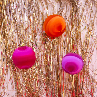 Retro Satin Ornaments | Set of 9 | Mini