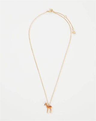 Enamel Fawn Necklace