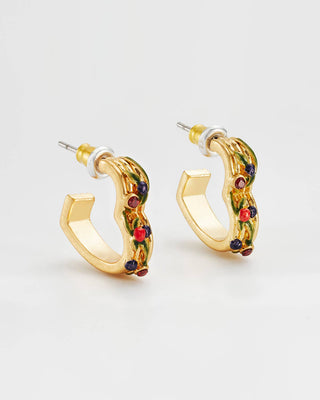 Orla Hedgerow Heart Hoop Earrings