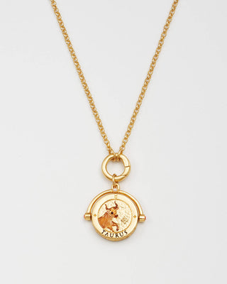 Taurus Zodiac Spinner Necklace