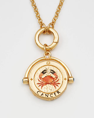 Cancer Zodiac Spinner Necklace