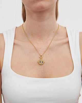 Pisces Zodiac Spinner Necklace