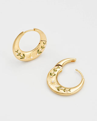 Niva Mistletoe Hoop Earrings