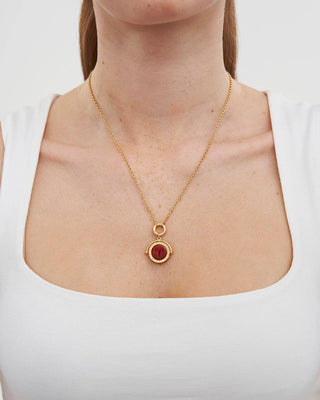Aries Zodiac Spinner Necklace