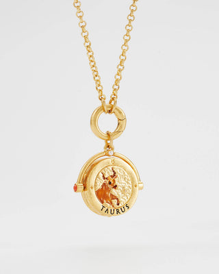 Taurus Zodiac Spinner Necklace