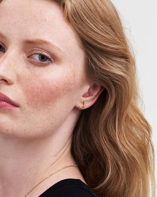 Nightshade Moon Gold Stud Earrings