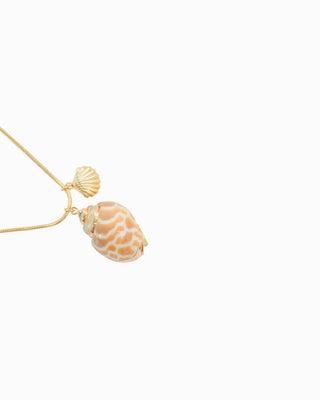 Beach Mode Coastal Golden Tide Shell Trio Necklace