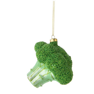 Blown glass broccoli ornament