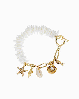 Coastal Shell Charm Toggle Bracelet