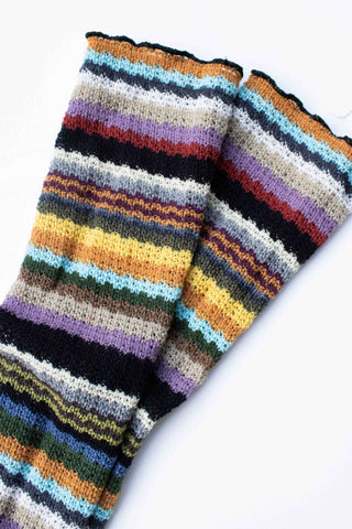 Women's Multicolor Knit Stripe Socks