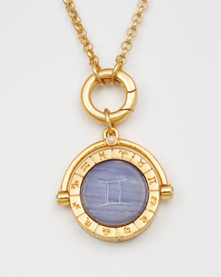 Gemini Zodiac Spinner Necklace