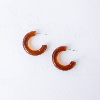 Amber Hoop Earrings