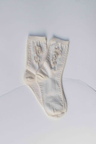 Rose Cotton Blend Socks