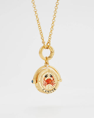 Cancer Zodiac Spinner Necklace
