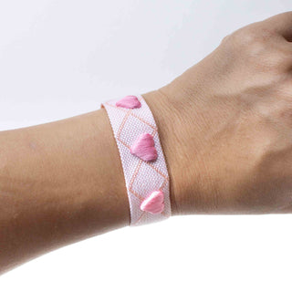 Sweetheart Embroidered Tassel Bracelet