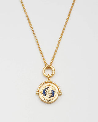 Pisces Zodiac Spinner Necklace