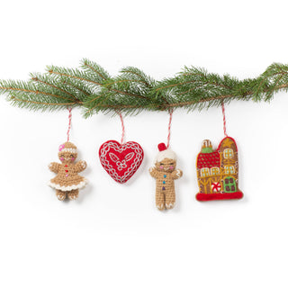 Gingerbread Holiday Christmas Ornament Set