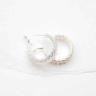 Geometric Link Hoop Earrings