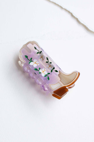 Floral Western Boot Design Featuring Magnolia Blossoms