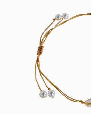 Beach Mode Coastal Starfish Shell Cord Necklace