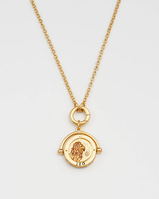 Leo Zodiac Spinner Necklace