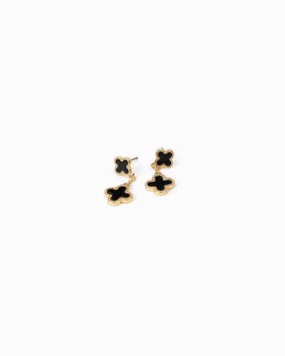 Mother of Pearl Double Clover Drop Earrings