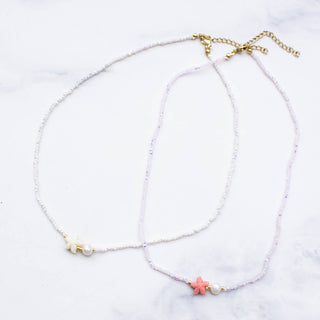 Starfish & Pearl Beaded Necklace