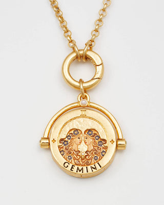 Gemini Zodiac Spinner Necklace