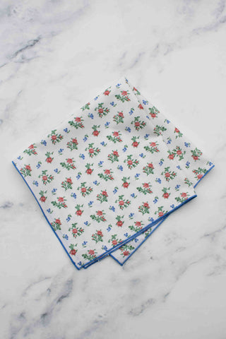 Vintage Floral Cotton Square Scarf