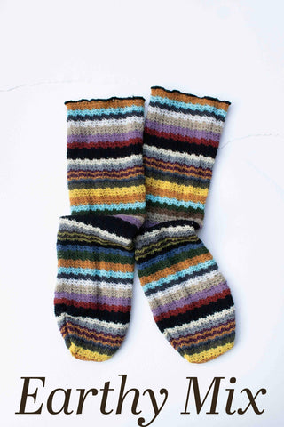 Women's Multicolor Knit Stripe Socks