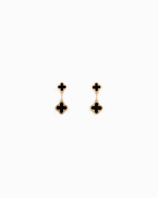 Mother of Pearl Double Clover Drop Earrings