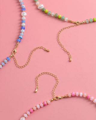 Pastel Crush Coquette Bead Pearl Necklace