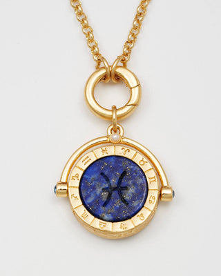 Pisces Zodiac Spinner Necklace