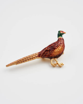 Pheasant Enamel Brooch
