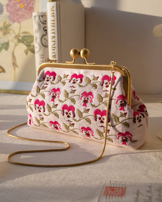 Pansy Pink Victoriana Clutch