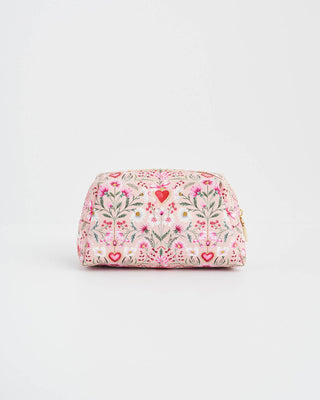 Floral Heart Pink Pouch