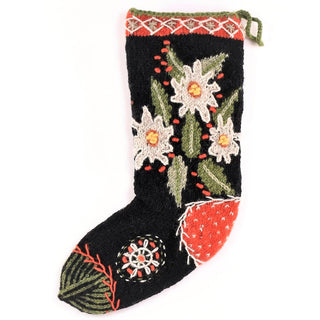 Edelweiss Christmas Stocking – Alpine Floral Design
