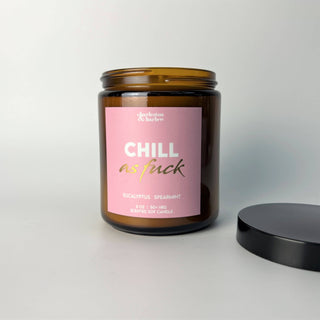 CHILL AF - Eucalyptus + Spearmint Sweary Soy Candle 8oz